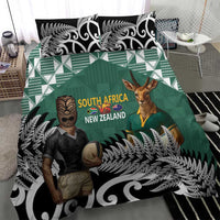 New Zealand South Africa Rugby Bedding Set Springboks Kente All Black Maori Together LT14 - Polynesian Pride
