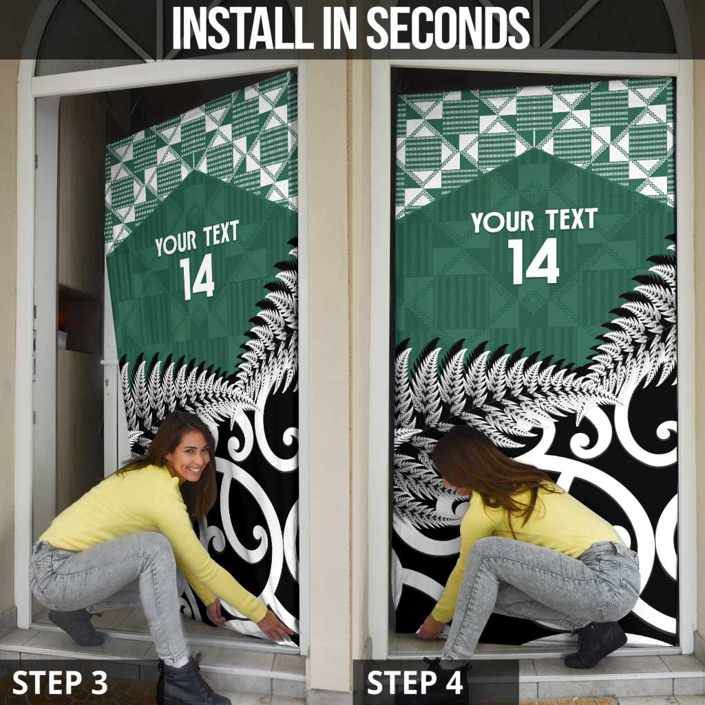 New Zealand South Africa Rugby Door Cover Springboks Kente All Black Maori Together LT14 - Polynesian Pride