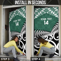 New Zealand South Africa Rugby Door Cover Springboks Kente All Black Maori Together LT14 - Polynesian Pride