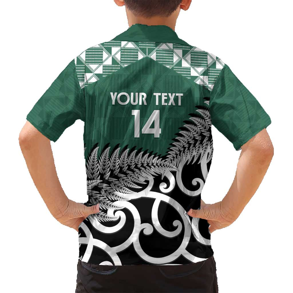 New Zealand South Africa Rugby Custom Family Matching Long Sleeve Bodycon Dress and Hawaiian Shirt Springboks Kente All Black Maori Together LT14 - Polynesian Pride