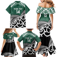 New Zealand South Africa Rugby Custom Family Matching Mermaid Dress and Hawaiian Shirt Springboks Kente All Black Maori Together LT14 - Polynesian Pride