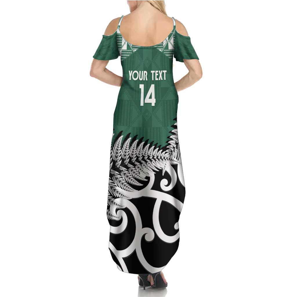 New Zealand South Africa Rugby Custom Family Matching Summer Maxi Dress and Hawaiian Shirt Springboks Kente All Black Maori Together LT14 - Polynesian Pride