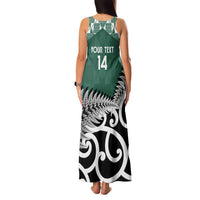 New Zealand South Africa Rugby Custom Family Matching Tank Maxi Dress and Hawaiian Shirt Springboks Kente All Black Maori Together LT14 - Polynesian Pride