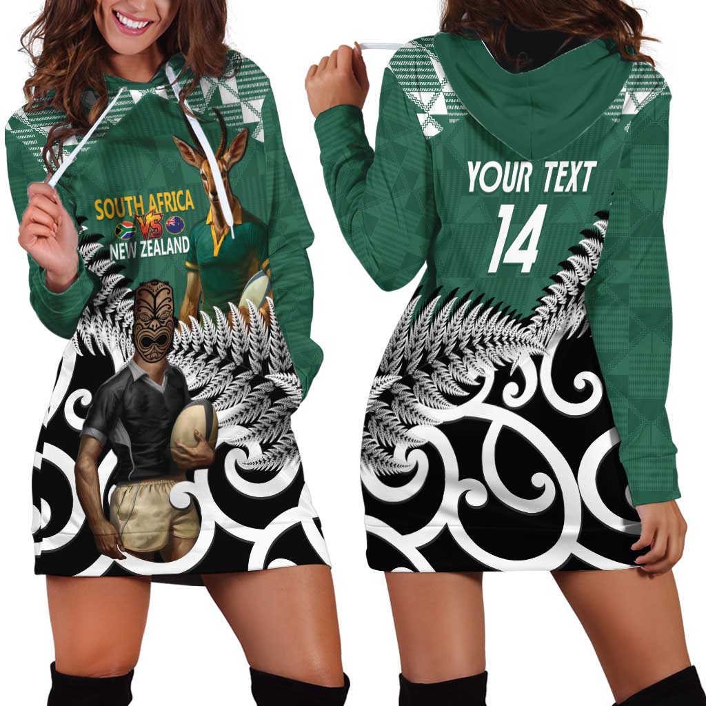 New Zealand South Africa Rugby Custom Hoodie Dress Springboks Kente All Black Maori Together LT14 - Polynesian Pride