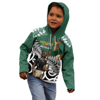 New Zealand South Africa Rugby Custom Kid Hoodie Springboks Kente All Black Maori Together LT14 - Polynesian Pride
