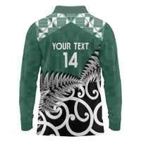 New Zealand South Africa Rugby Custom Long Sleeve Polo Shirt Springboks Kente All Black Maori Together LT14 - Polynesian Pride