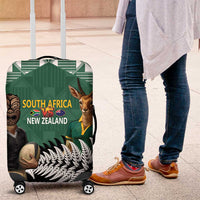 New Zealand South Africa Rugby Luggage Cover Springboks Kente All Black Maori Together LT14 Green - Polynesian Pride
