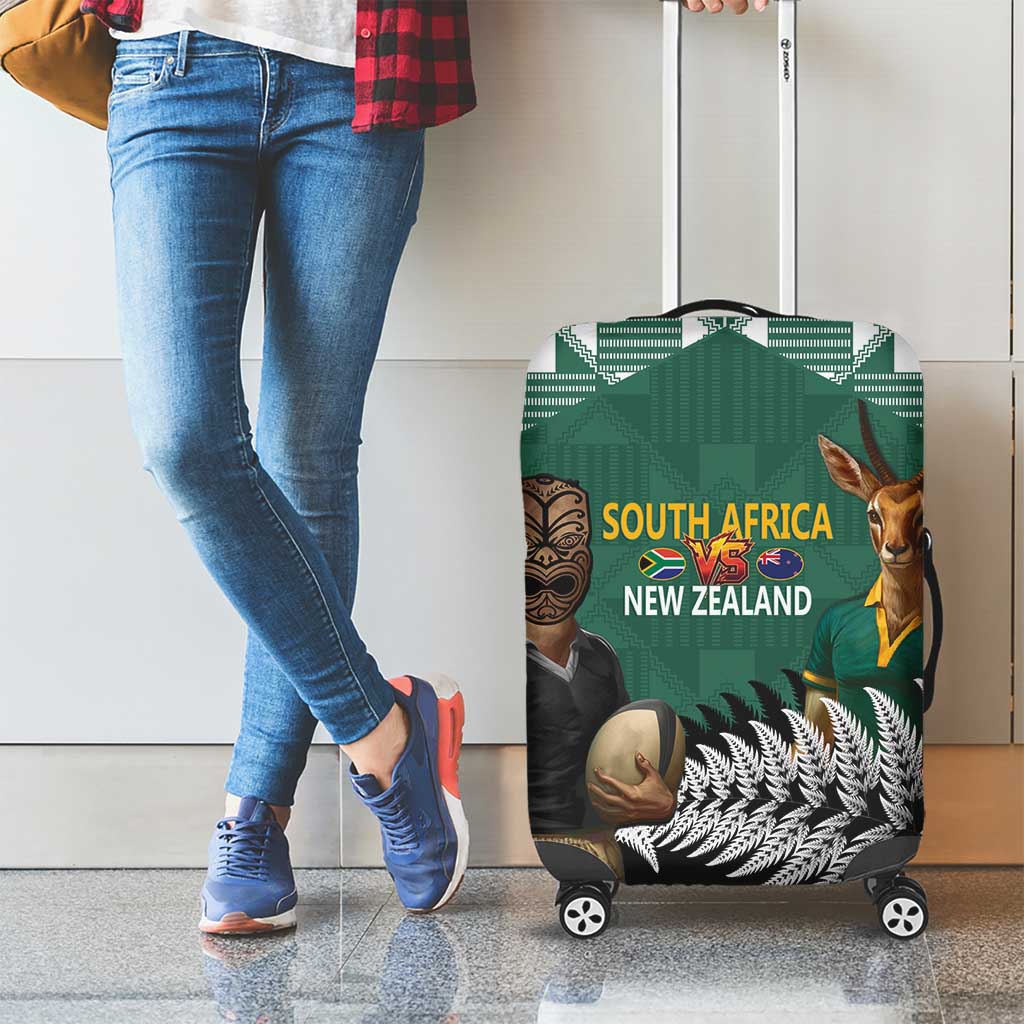 New Zealand South Africa Rugby Luggage Cover Springboks Kente All Black Maori Together LT14 - Polynesian Pride