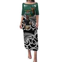 New Zealand South Africa Rugby Custom Puletasi Springboks Kente All Black Maori Together - Polynesian Pride