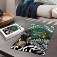 New Zealand South Africa Rugby Puzzle Springboks Kente All Black Maori Together - Polynesian Pride