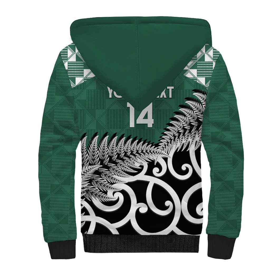New Zealand South Africa Rugby Custom Sherpa Hoodie Springboks Kente All Black Maori Together LT14 - Polynesian Pride