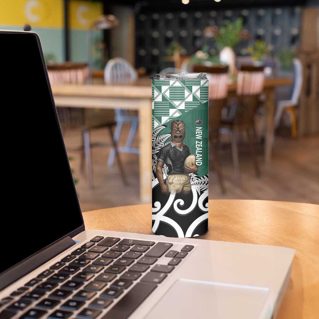 New Zealand South Africa Rugby Skinny Tumbler Springboks Kente All Black Maori Together LT14 - Polynesian Pride