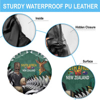 New Zealand South Africa Rugby Spare Tire Cover Springboks Kente All Black Maori Together LT14 - Polynesian Pride