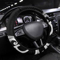 New Zealand South Africa Rugby Steering Wheel Cover Springboks Kente All Black Maori Together LT14 Universal Fit Green - Polynesian Pride