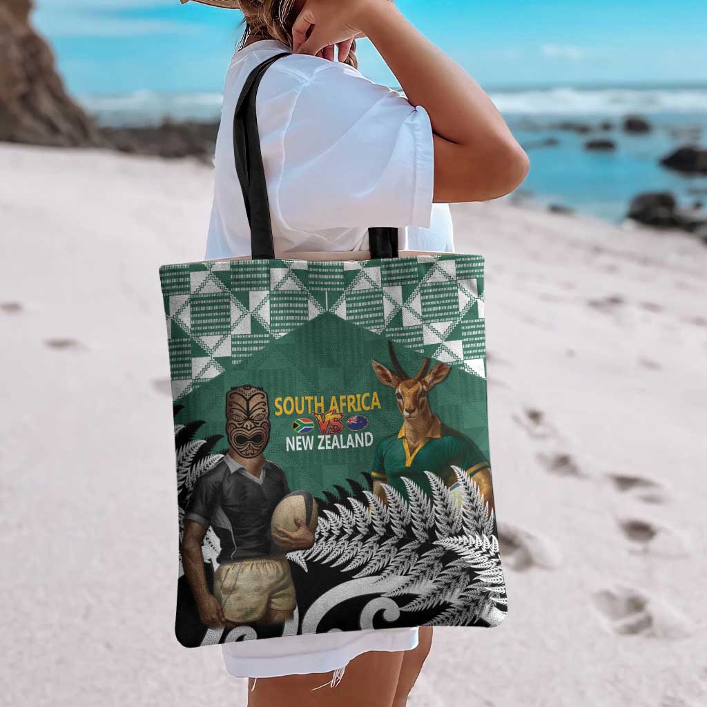New Zealand South Africa Rugby Tote Bag Springboks Kente All Black Maori Together LT14 - Polynesian Pride