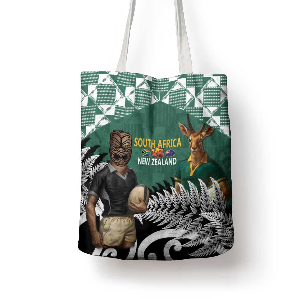 New Zealand South Africa Rugby Tote Bag Springboks Kente All Black Maori Together LT14 - Polynesian Pride