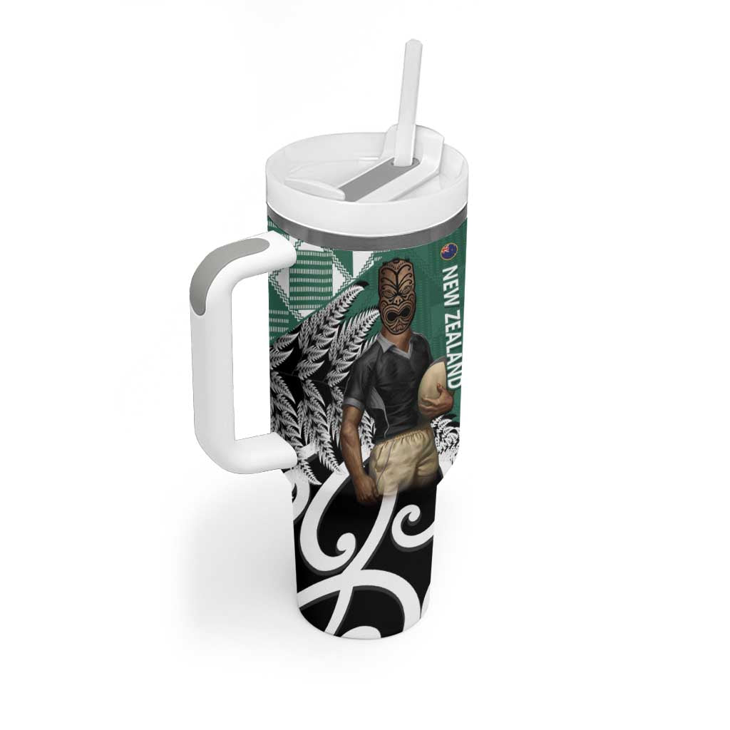 New Zealand South Africa Rugby Tumbler With Handle Springboks Kente All Black Maori Together LT14 - Polynesian Pride
