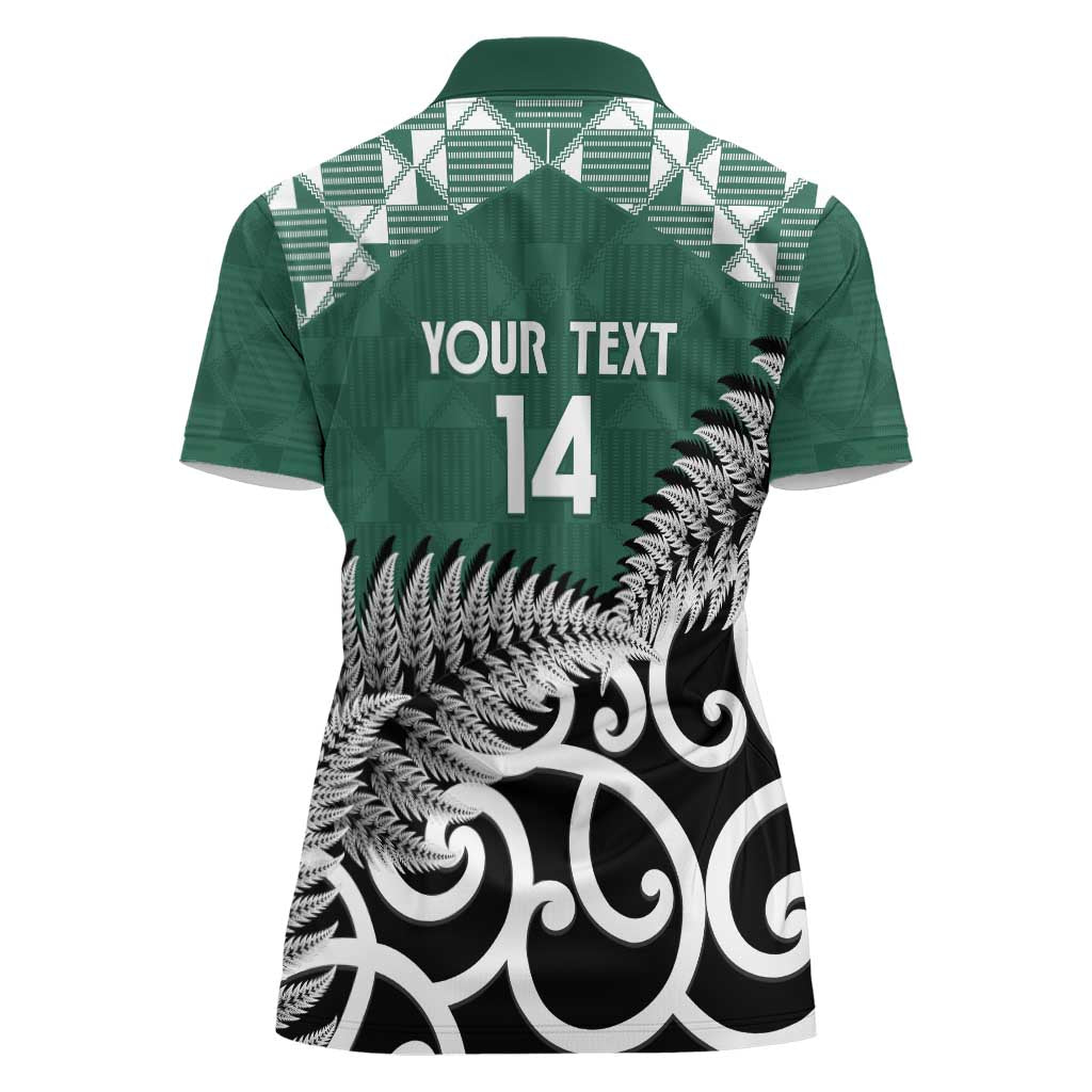 New Zealand South Africa Rugby Custom Women Polo Shirt Springboks Kente All Black Maori Together LT14 - Polynesian Pride