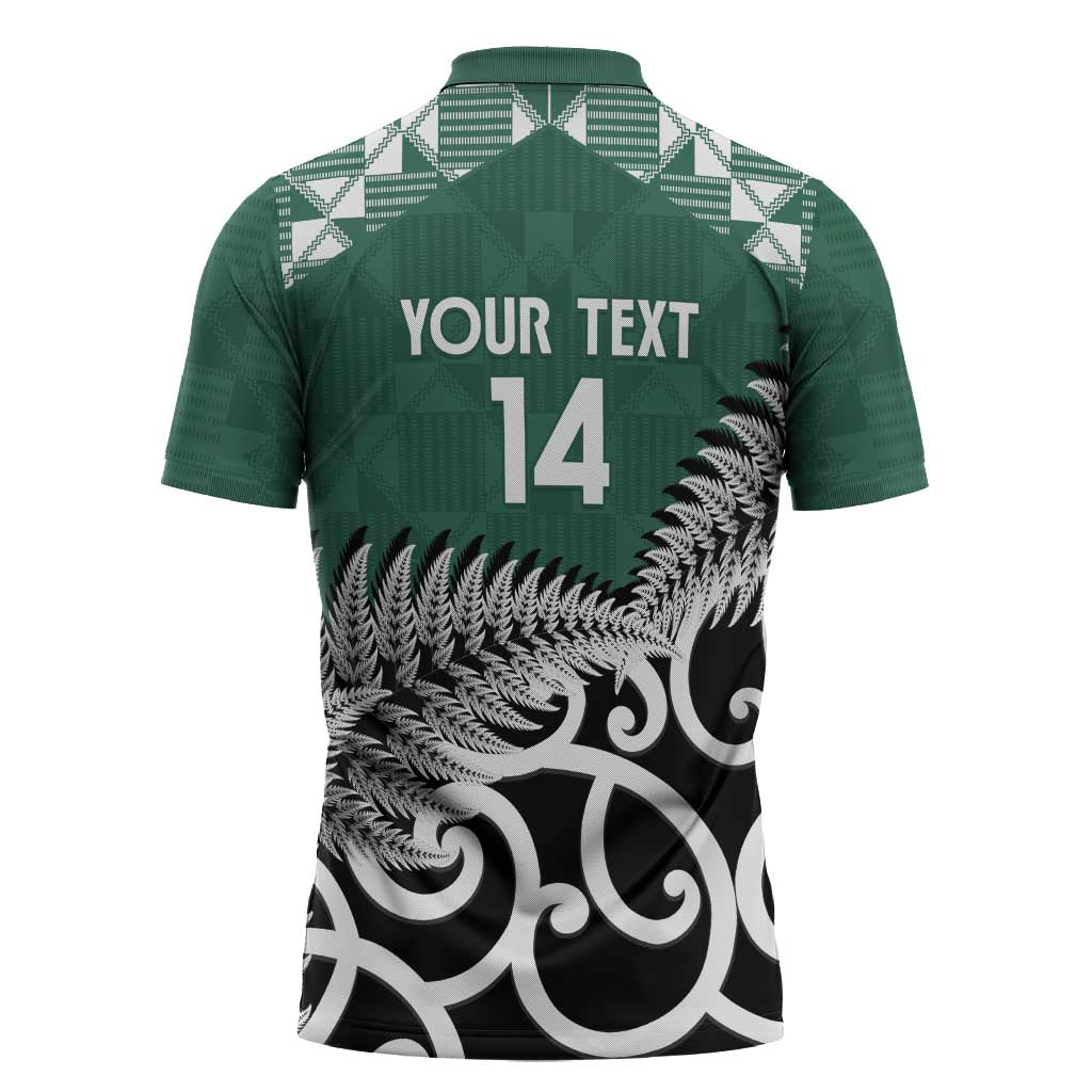 New Zealand South Africa Rugby Custom Zipper Polo Shirt Springboks Kente All Black Maori Together LT14 - Polynesian Pride
