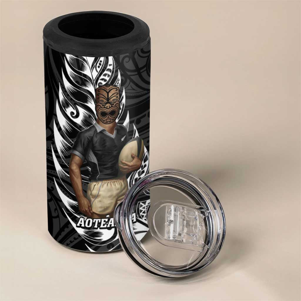 New Zealand Argentina Rugby 4 in 1 Can Cooler Tumbler 2025 Los Pumas All Black Together LT14 - Polynesian Pride