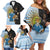New Zealand Argentina Rugby Custom Family Matching Off Shoulder Short Dress and Hawaiian Shirt 2025 Los Pumas All Black Together - Polynesian Pride