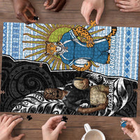 New Zealand Argentina Rugby Puzzle 2025 Los Pumas All Black Together - Polynesian Pride