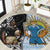 New Zealand Argentina Rugby Round Carpet 2025 Los Pumas All Black Together - Polynesian Pride