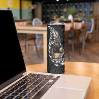 New Zealand Argentina Rugby Skinny Tumbler 2025 Los Pumas All Black Together LT14 - Polynesian Pride