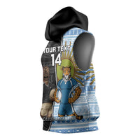 New Zealand Argentina Rugby Custom Sleeveless Hoodie 2025 Los Pumas All Black Together LT14 - Polynesian Pride