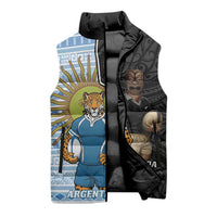 New Zealand Argentina Rugby Custom Sleeveless Puffer Jacket 2025 Los Pumas All Black Together - Polynesian Pride