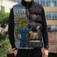 New Zealand Argentina Rugby Custom Sleeveless Puffer Jacket 2025 Los Pumas All Black Together - Polynesian Pride