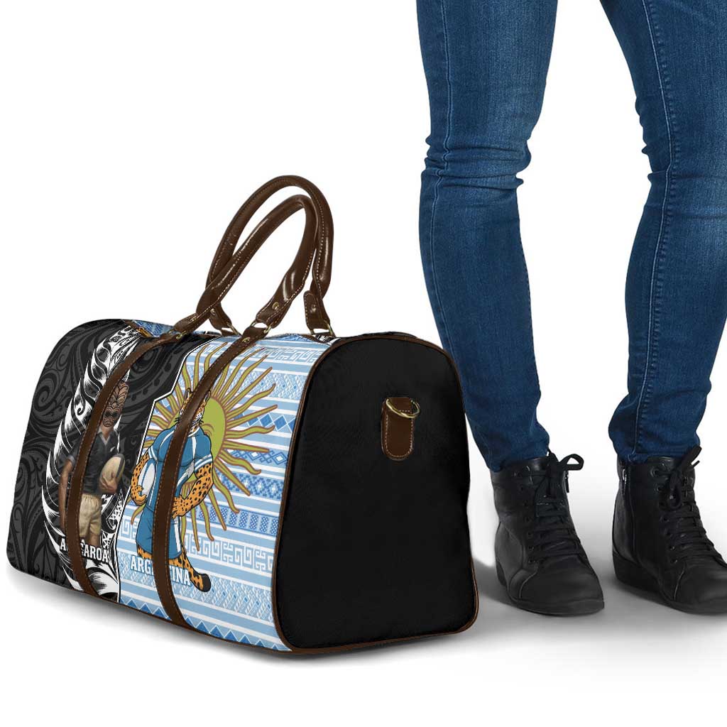 New Zealand Argentina Rugby Travel Bag 2025 Los Pumas All Black Together - Polynesian Pride