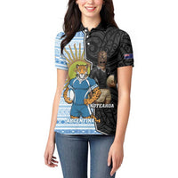 New Zealand Argentina Rugby Custom Women Polo Shirt 2025 Los Pumas All Black Together LT14 - Polynesian Pride