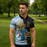 New Zealand Argentina Rugby Custom Zipper Polo Shirt 2025 Los Pumas All Black Together LT14 - Polynesian Pride