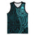 New Zealand Skull Darts Basketball Jersey Aotearoa Maori Chest Tattoo Stylized Teal - Polynesian Pride