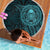 New Zealand Skull Darts Beach Blanket Aotearoa Maori Chest Tattoo Stylized Teal - Polynesian Pride