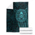 New Zealand Skull Darts Blanket Aotearoa Maori Chest Tattoo Stylized Teal - Polynesian Pride