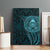 New Zealand Skull Darts Canvas Wall Art Aotearoa Maori Chest Tattoo Stylized Teal - Polynesian Pride