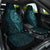New Zealand Skull Darts Car Seat Cover Aotearoa Maori Chest Tattoo Stylized Teal - Polynesian Pride