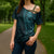 New Zealand Skull Darts Cross Shoulder Shirt Aotearoa Maori Chest Tattoo Stylized Teal - Polynesian Pride