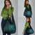 New Zealand Skull Darts Grocery Bag Aotearoa Maori Chest Tattoo Stylized Teal - Polynesian Pride