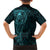 New Zealand Skull Darts Kid Hawaiian Shirt Aotearoa Maori Chest Tattoo Stylized Teal - Polynesian Pride