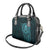 New Zealand Skull Darts Shoulder Handbag Aotearoa Maori Chest Tattoo Stylized Teal - Polynesian Pride