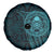 New Zealand Skull Darts Spare Tire Cover Aotearoa Maori Chest Tattoo Stylized Teal - Polynesian Pride