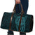 New Zealand Skull Darts Travel Bag Aotearoa Maori Chest Tattoo Stylized Teal - Polynesian Pride