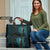 New Zealand Skull Darts Travel Bag Aotearoa Maori Chest Tattoo Stylized Teal - Polynesian Pride