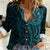 New Zealand Skull Darts Women Casual Shirt Aotearoa Maori Chest Tattoo Stylized Teal - Polynesian Pride