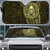 New Zealand Skull Darts Auto Sun Shade Aotearoa Maori Chest Tattoo Stylized Gold - Polynesian Pride