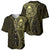 New Zealand Skull Darts Baseball Jersey Aotearoa Maori Chest Tattoo Stylized Gold - Polynesian Pride