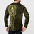 New Zealand Skull Darts Button Sweatshirt Aotearoa Maori Chest Tattoo Stylized Gold - Polynesian Pride